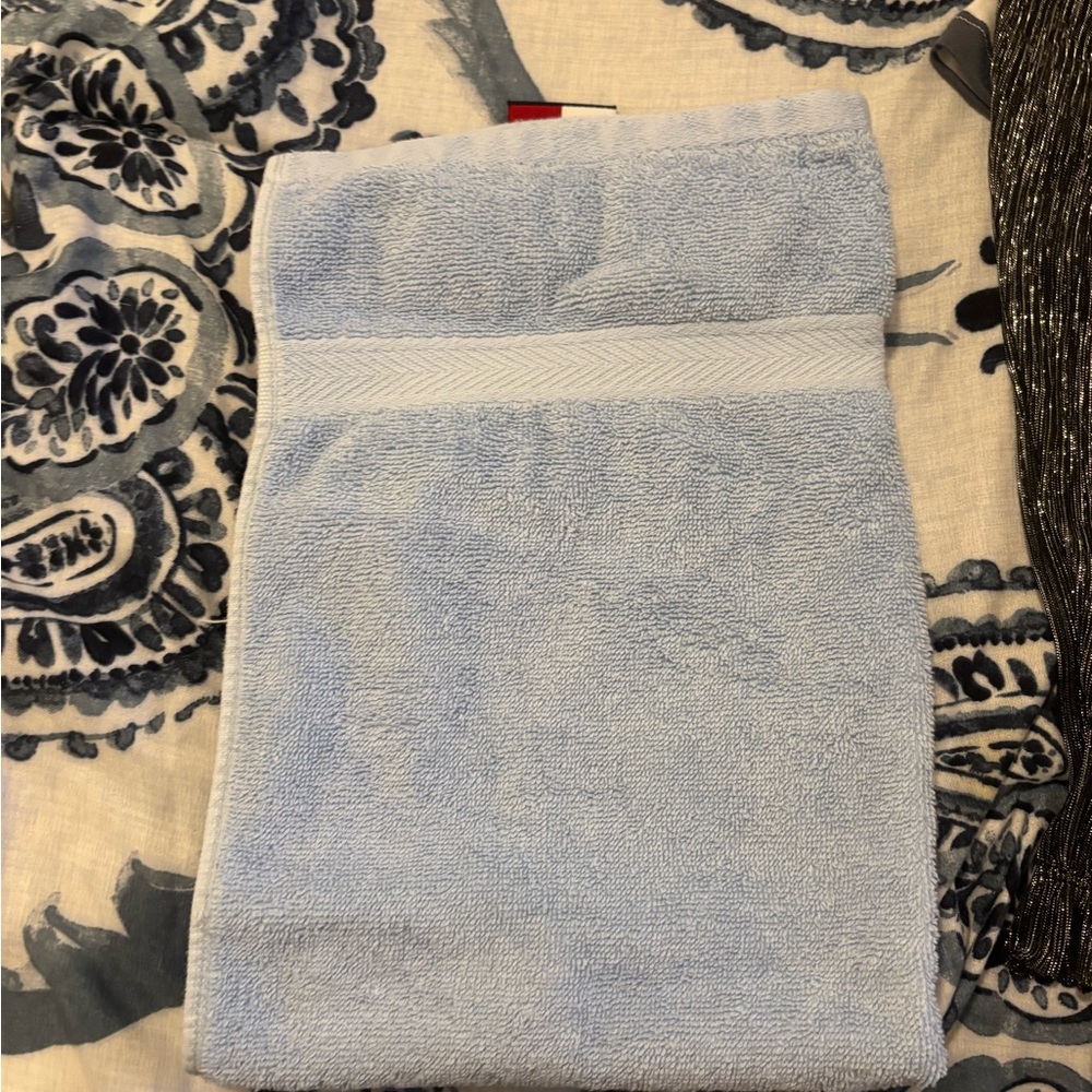 Tommy Hilfiger Light Blue Hand Towels